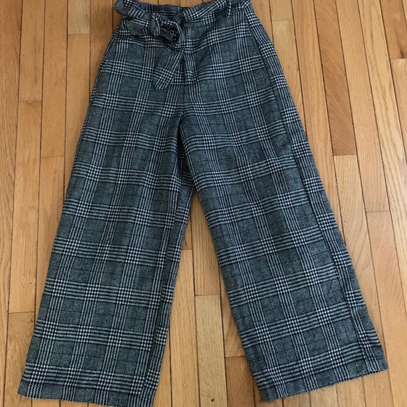 Zara Plaid/Quilted Wide Leg Dress Pant - Picture 1 of 1